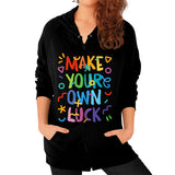 Zip Hoodie (on woman) - Woods Corp. - 2